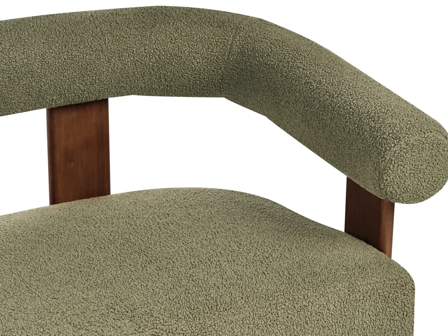Sofa dla 2 osób ILBRO Boucle Zielony/ ciemny brąz Sofy Tapicerowane|Sofy Dwuosobowe