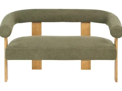 Sofa dla 2 osób ILBRO Boucle Zielony/ jasny brąz Sofy Tapicerowane|Sofy Dwuosobowe