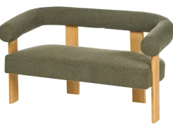 Sofa dla 2 osób ILBRO Boucle Zielony/ jasny brąz Sofy Tapicerowane|Sofy Dwuosobowe