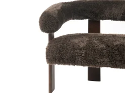 New Sofa dla 2 osób ILBRO Sztuczne futro Ciemno Sofy Tapicerowane|Sofy Dwuosobowe