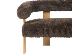 Discount Sofa dla 2 osób ILBRO Sztuczne futro Ciemny brąz/ jasny brąz Sofy Tapicerowane|Sofy Dwuosobowe