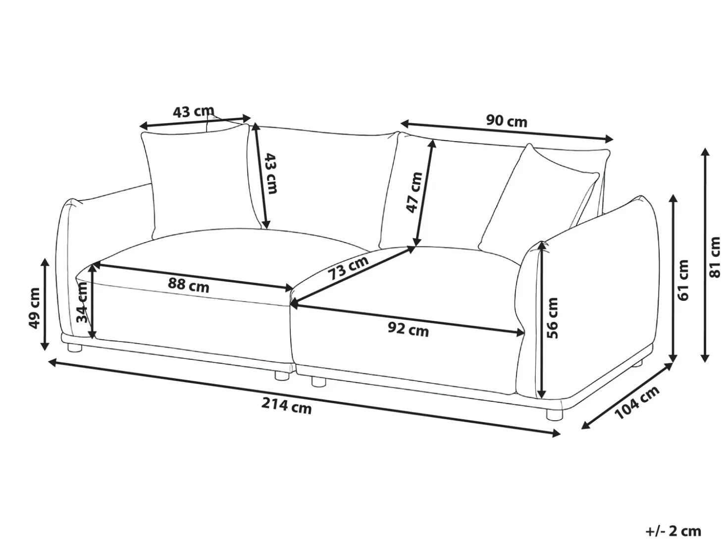 Sofa dla 3 osób JUBEK Sofy Tapicerowane|Kolekcje Sof