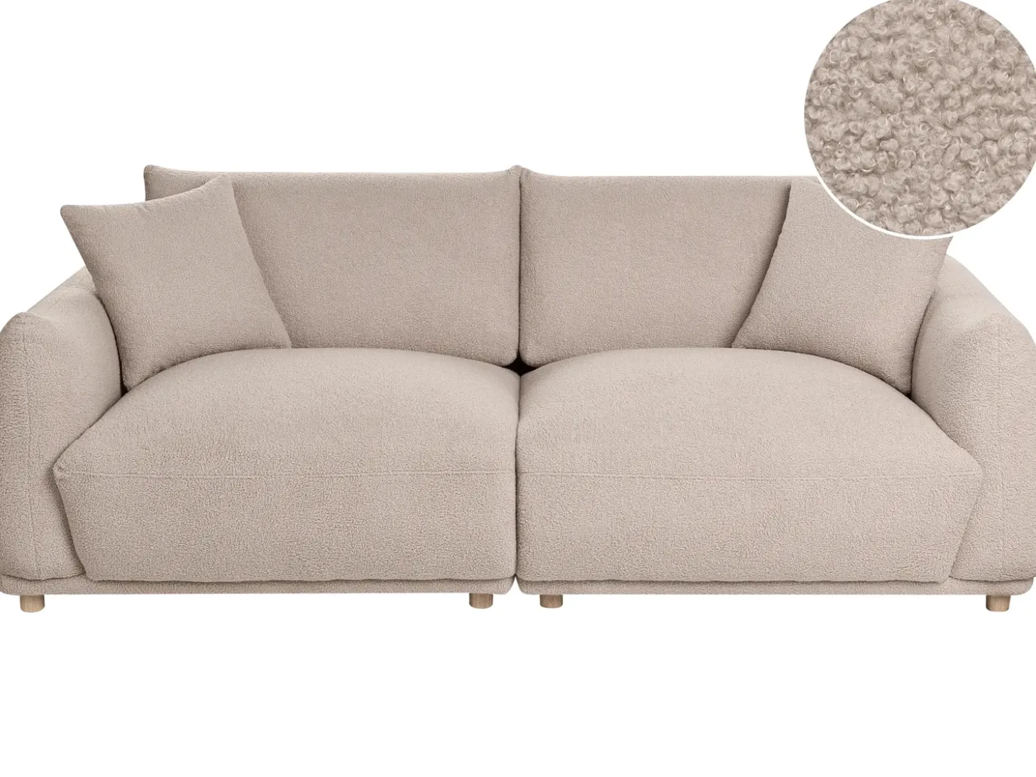 Outlet Sofa dla 3 osób JUBEK Boucle Sofy Tapicerowane|Kolekcje Sof