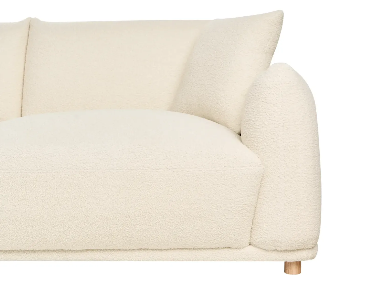 Hot Sofa dla 3 osób JUBEK Boucle Złamana biel Sofy Tapicerowane|Kolekcje Sof