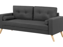 Clearance Sofa dla 2 osób KALMAR Ciemnoszary Sofy Tapicerowane|Sofy Dwuosobowe
