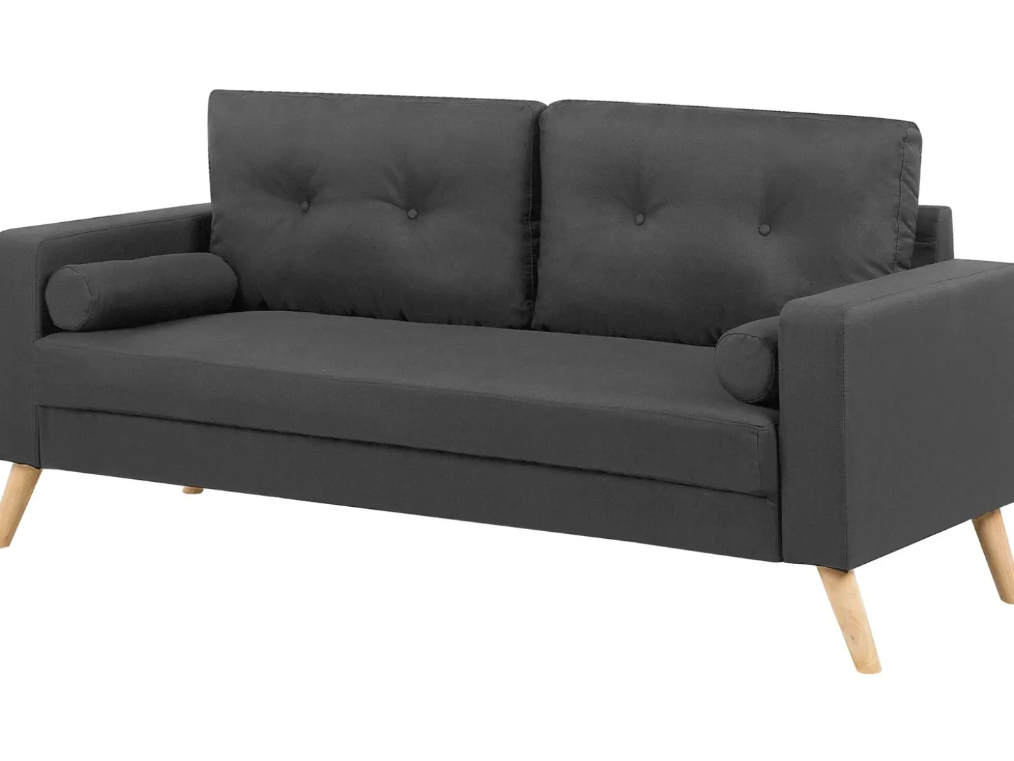 Clearance Sofa dla 2 osób KALMAR Ciemnoszary Sofy Tapicerowane|Sofy Dwuosobowe