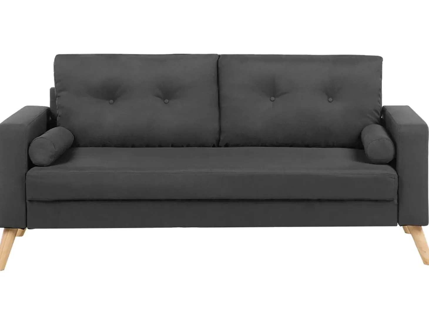 Clearance Sofa dla 2 osób KALMAR Ciemnoszary Sofy Tapicerowane|Sofy Dwuosobowe