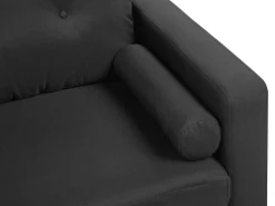 Clearance Sofa dla 2 osób KALMAR Czarny Sofy Tapicerowane|Sofy Dwuosobowe