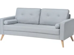 Best Sofa dla 2 osób KALMAR Jasnoszary Sofy Tapicerowane|Sofy Dwuosobowe