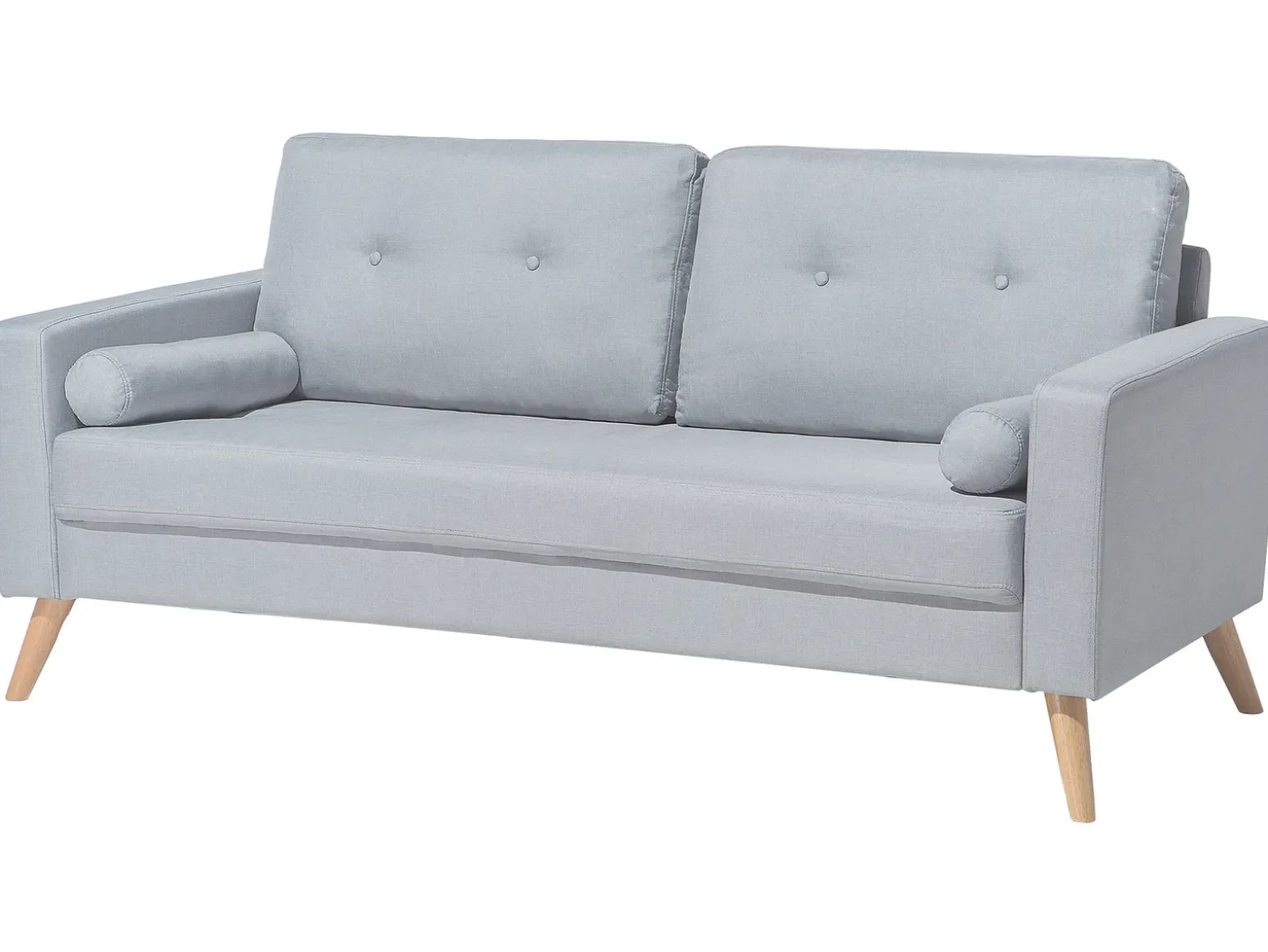 Best Sofa dla 2 osób KALMAR Jasnoszary Sofy Tapicerowane|Sofy Dwuosobowe