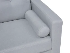 Best Sofa dla 2 osób KALMAR Jasnoszary Sofy Tapicerowane|Sofy Dwuosobowe
