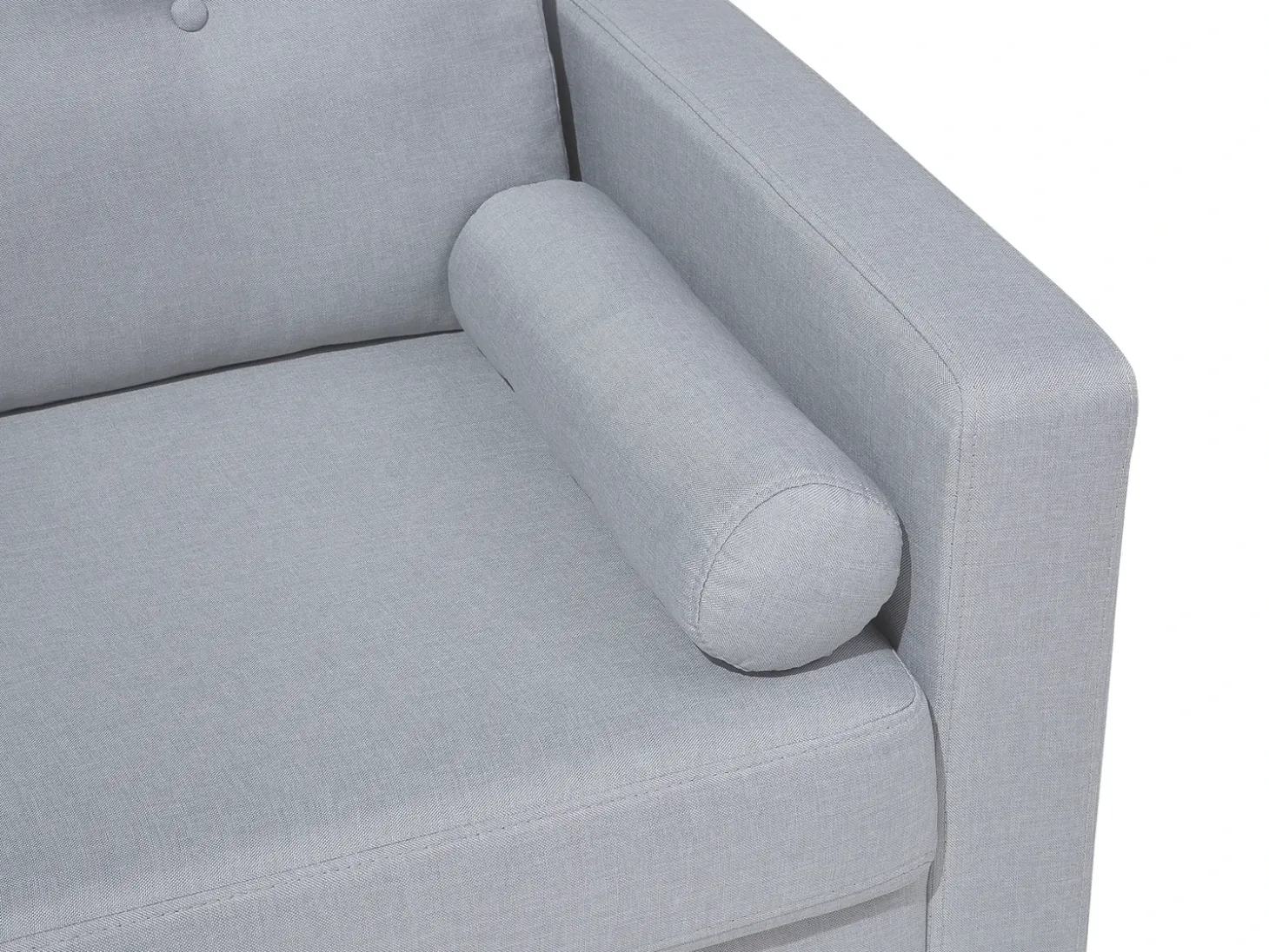 Best Sofa dla 2 osób KALMAR Jasnoszary Sofy Tapicerowane|Sofy Dwuosobowe