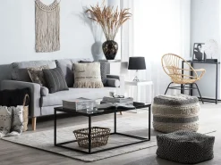 Best Sofa dla 2 osób KALMAR Jasnoszary Sofy Tapicerowane|Sofy Dwuosobowe