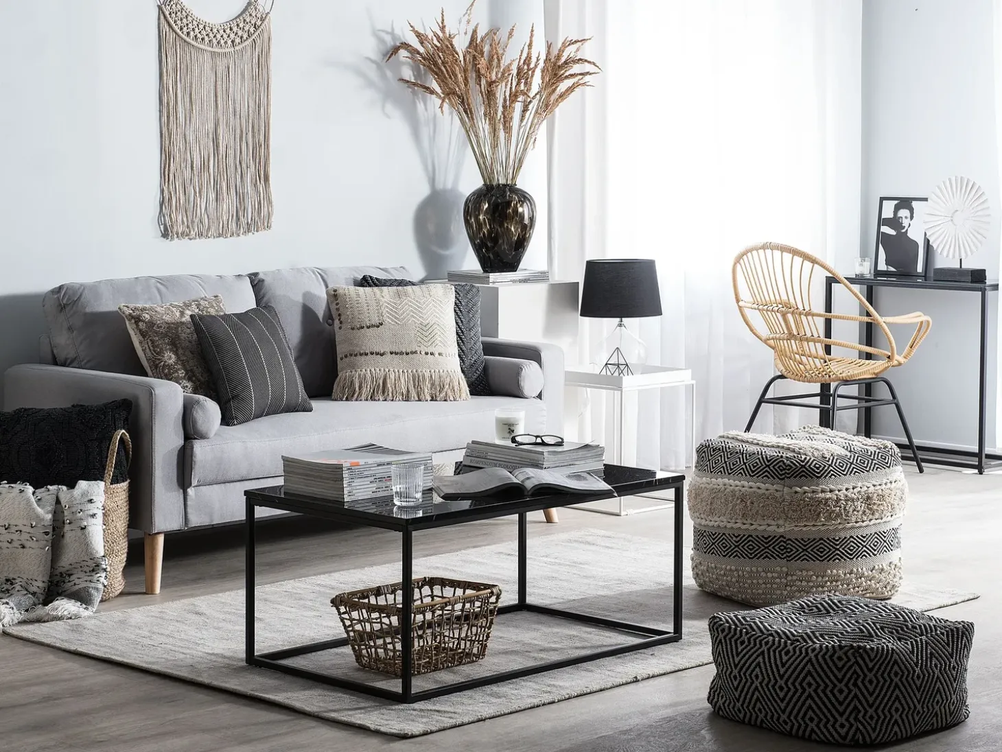 Best Sofa dla 2 osób KALMAR Jasnoszary Sofy Tapicerowane|Sofy Dwuosobowe