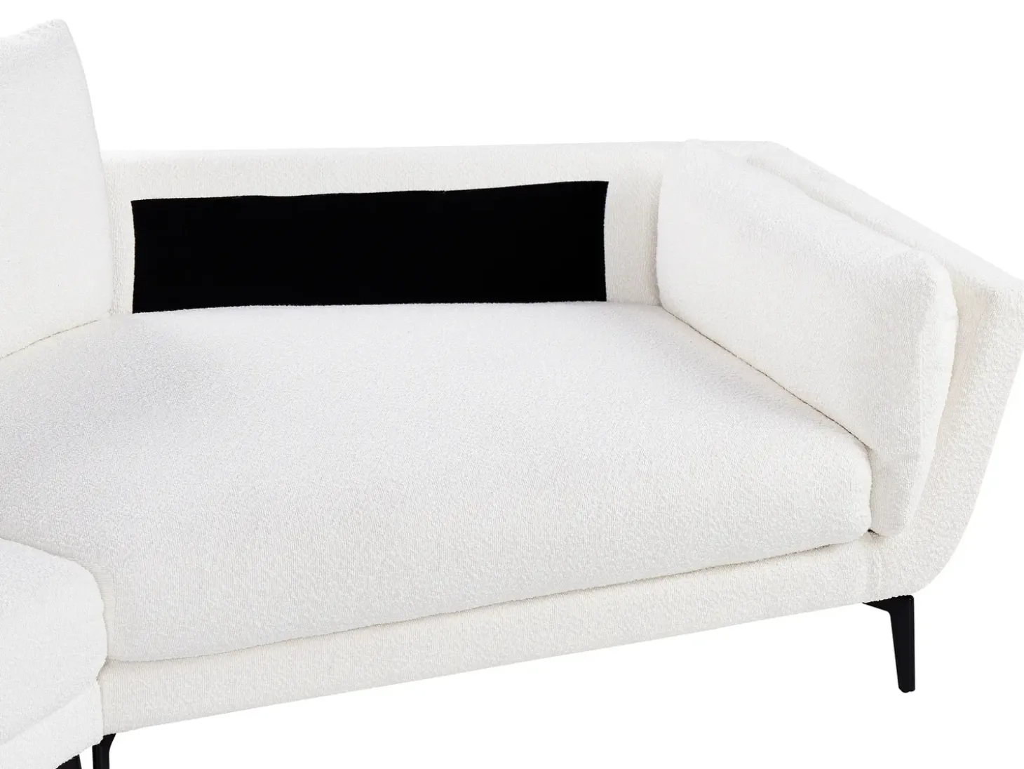 Clearance Sofa dla 3 osób KANSSELI Boucle Biały Sofy Tapicerowane|Wszystkie Sofy