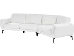 Clearance Sofa dla 3 osób KANSSELI Boucle Biały Sofy Tapicerowane|Wszystkie Sofy