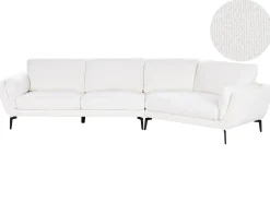 Clearance Sofa dla 3 osób KANSSELI Boucle Biały Sofy Tapicerowane|Wszystkie Sofy
