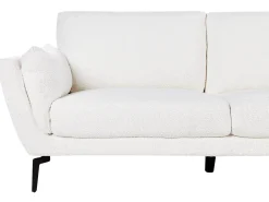 Clearance Sofa dla 3 osób KANSSELI Boucle Biały Sofy Tapicerowane|Wszystkie Sofy