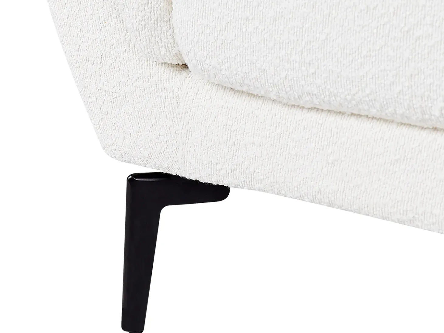 Clearance Sofa dla 3 osób KANSSELI Boucle Biały Sofy Tapicerowane|Wszystkie Sofy