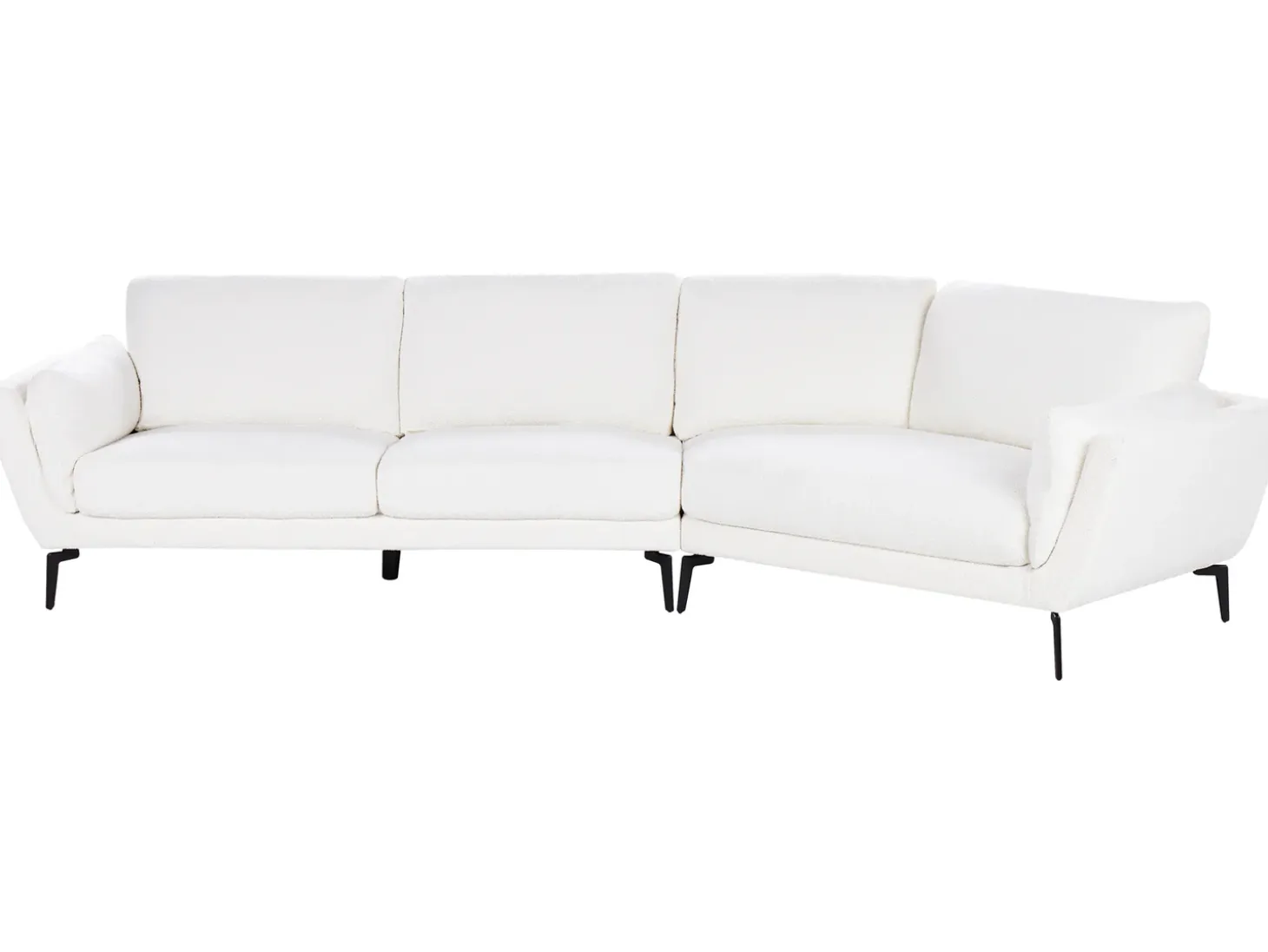 Clearance Sofa dla 3 osób KANSSELI Boucle Biały Sofy Tapicerowane|Wszystkie Sofy