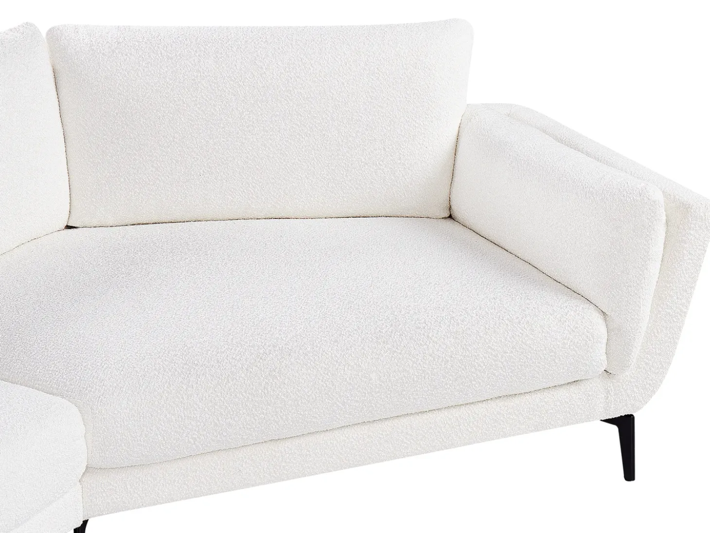 Clearance Sofa dla 3 osób KANSSELI Boucle Biały Sofy Tapicerowane|Wszystkie Sofy