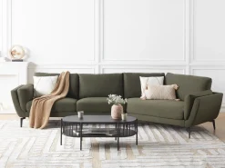 Best Sofa dla 3 osób KANSSELI Ciemnozielony Sofy Tapicerowane|Wszystkie Sofy