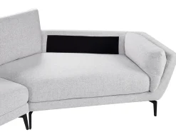 Best Sofa dla 3 osób KANSSELI Jasnoszary Sofy Tapicerowane|Wszystkie Sofy