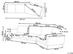 Best Sofa dla 3 osób KANSSELI Jasnoszary Sofy Tapicerowane|Wszystkie Sofy