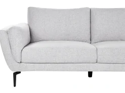 Best Sofa dla 3 osób KANSSELI Jasnoszary Sofy Tapicerowane|Wszystkie Sofy