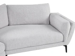 Best Sofa dla 3 osób KANSSELI Jasnoszary Sofy Tapicerowane|Wszystkie Sofy