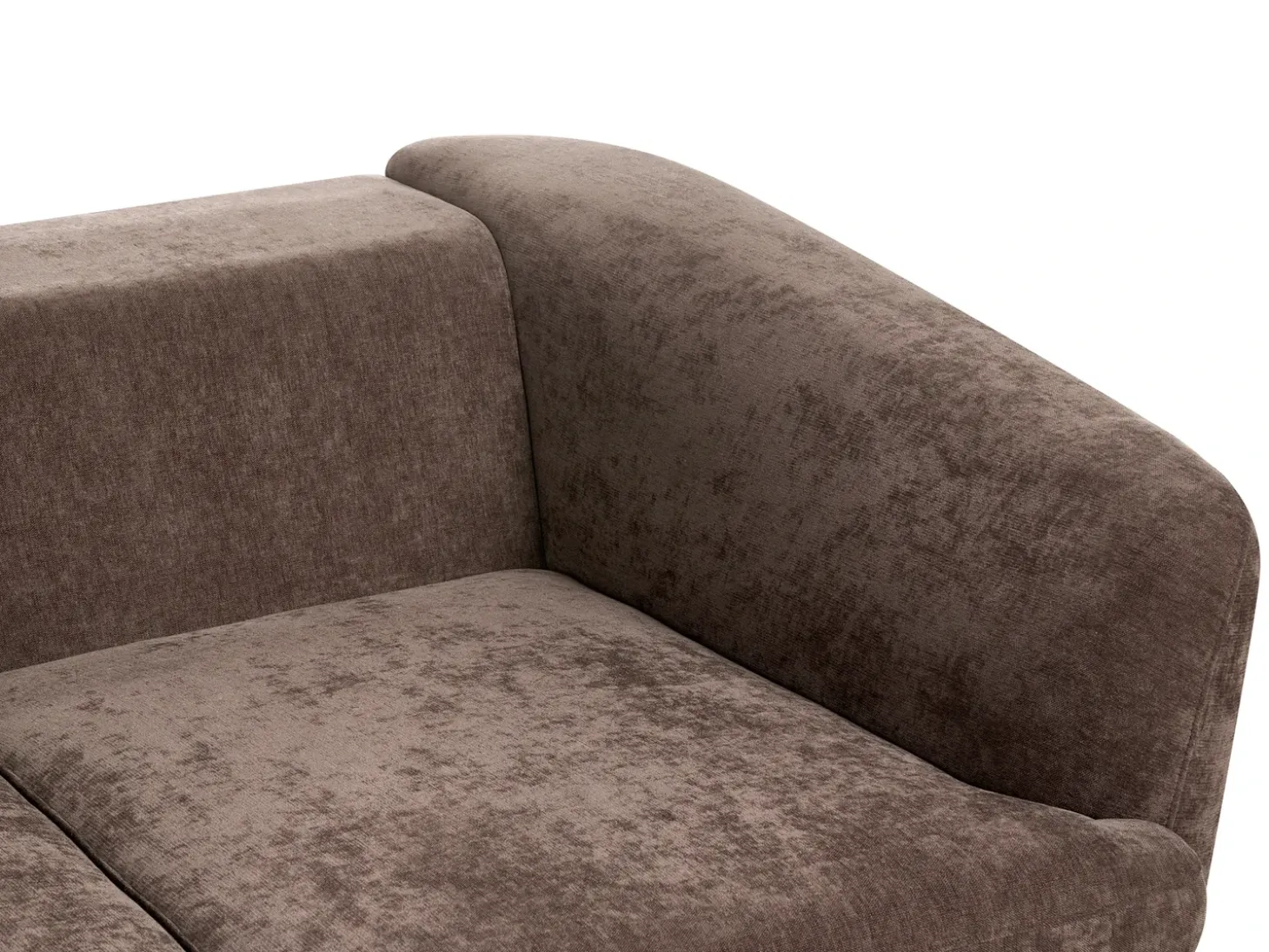 Online Sofa dla 2 osób KJAER Szenil Ciemnobrązowy Sofy Tapicerowane|Sofy Dwuosobowe