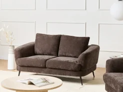 Online Sofa dla 2 osób KJAER Szenil Ciemnobrązowy Sofy Tapicerowane|Sofy Dwuosobowe
