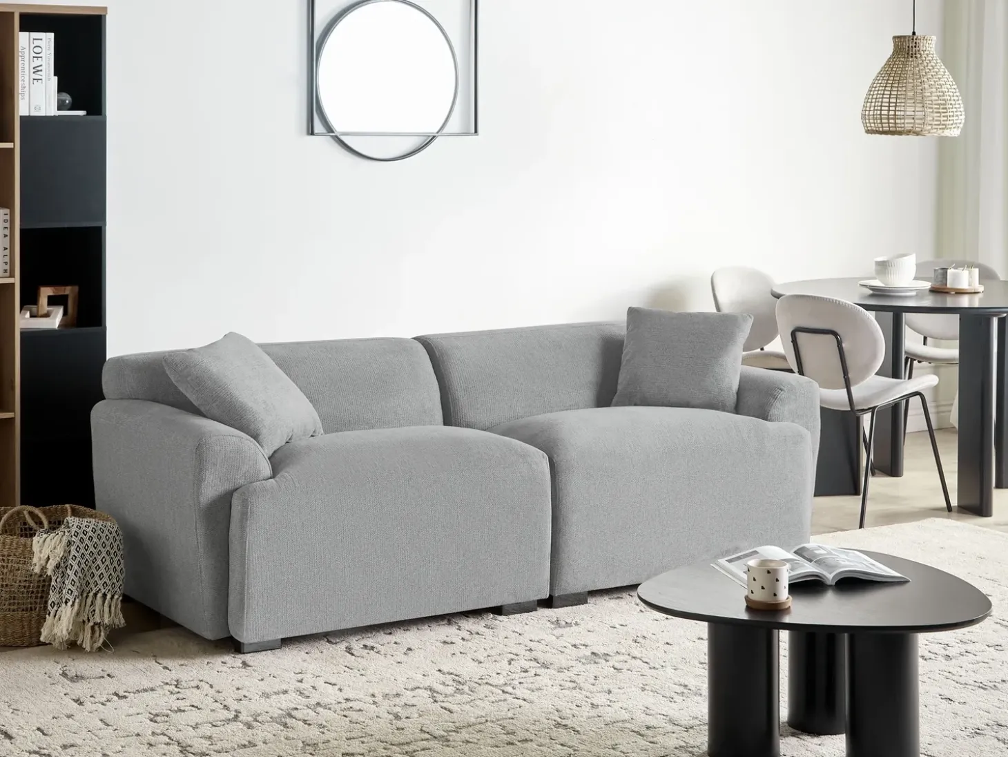 Discount Sofa dla 3 osób KORIO Szary Sofy Tapicerowane|Wszystkie Sofy