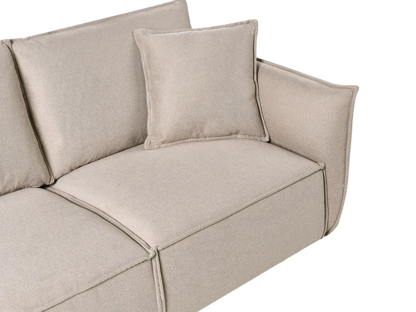Outlet Sofa dla 3 osób KUNES Beżowoszary Sofy Tapicerowane|Kolekcje Sof
