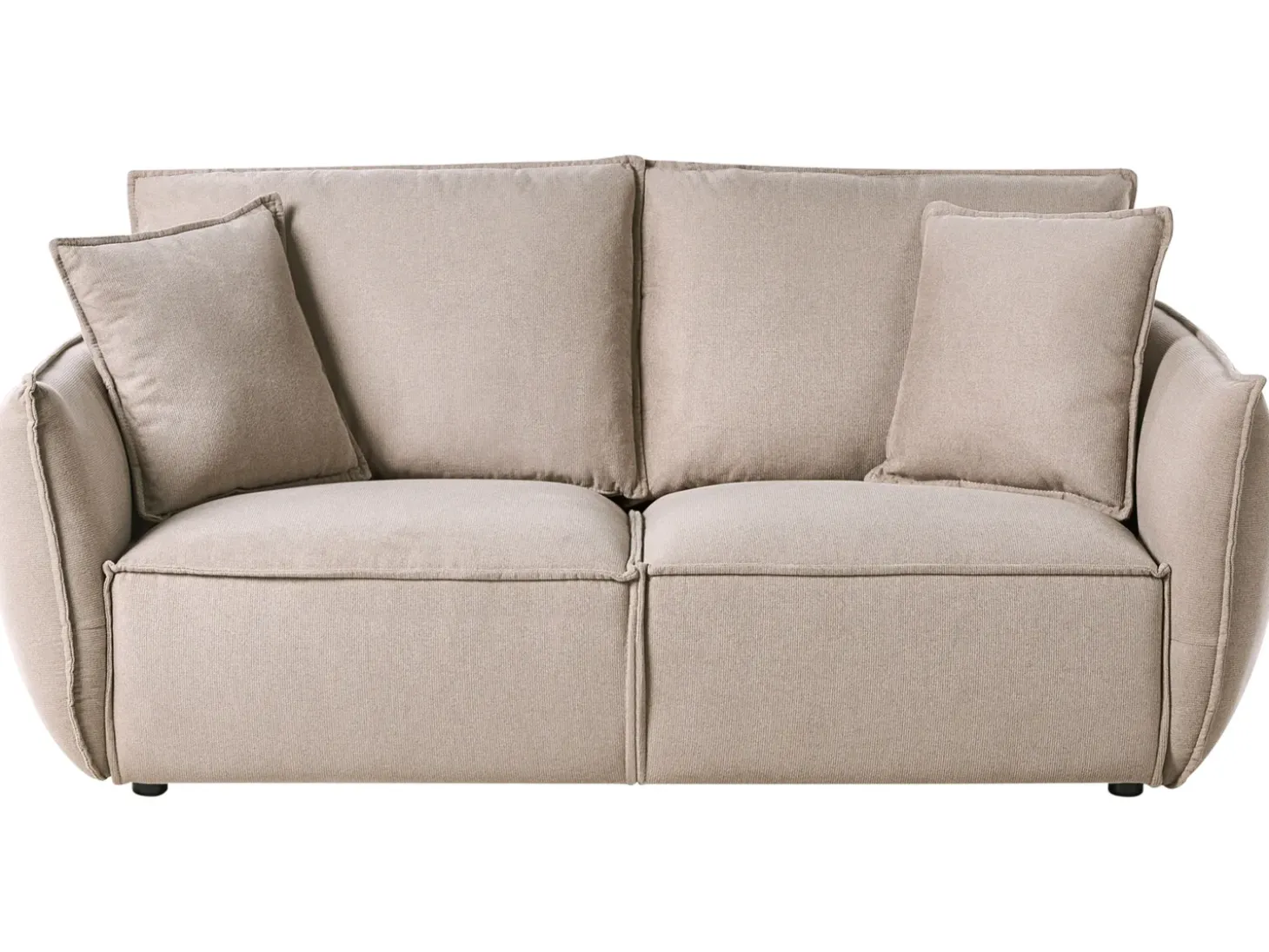 Outlet Sofa dla 3 osób KUNES Beżowoszary Sofy Tapicerowane|Kolekcje Sof
