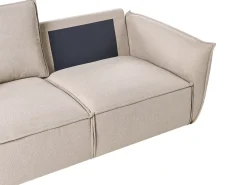 Outlet Sofa dla 3 osób KUNES Beżowoszary Sofy Tapicerowane|Kolekcje Sof