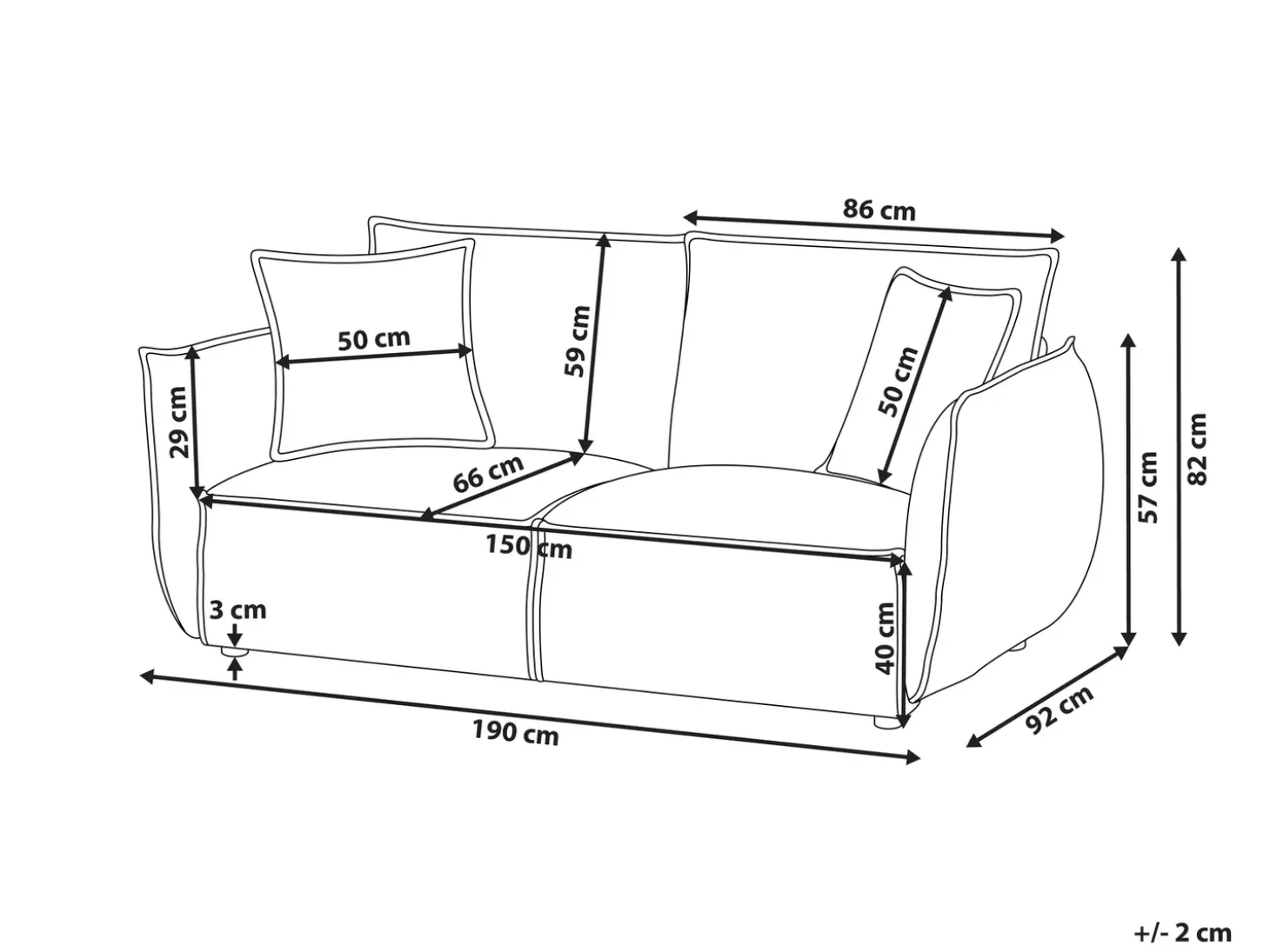 Best Sofa dla 3 osób KUNES Sofy Tapicerowane|Kolekcje Sof