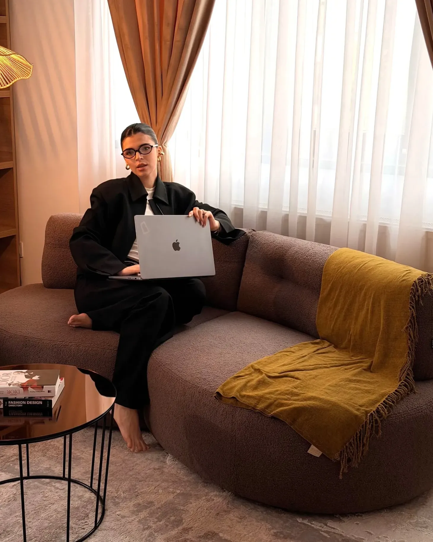Online Sofa dla 3 osób LAERDAL Boucle Beżowoszary Sofy Tapicerowane|Wszystkie Sofy