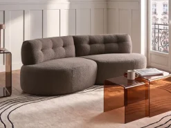 Online Sofa dla 3 osób LAERDAL Boucle Beżowoszary Sofy Tapicerowane|Wszystkie Sofy