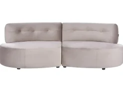 Best Sofa dla 3 osób LAERDAL Welur Beżowoszary Sofy Tapicerowane|Wszystkie Sofy