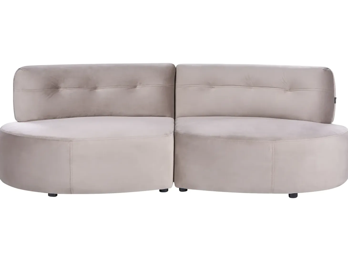 Best Sofa dla 3 osób LAERDAL Welur Beżowoszary Sofy Tapicerowane|Wszystkie Sofy