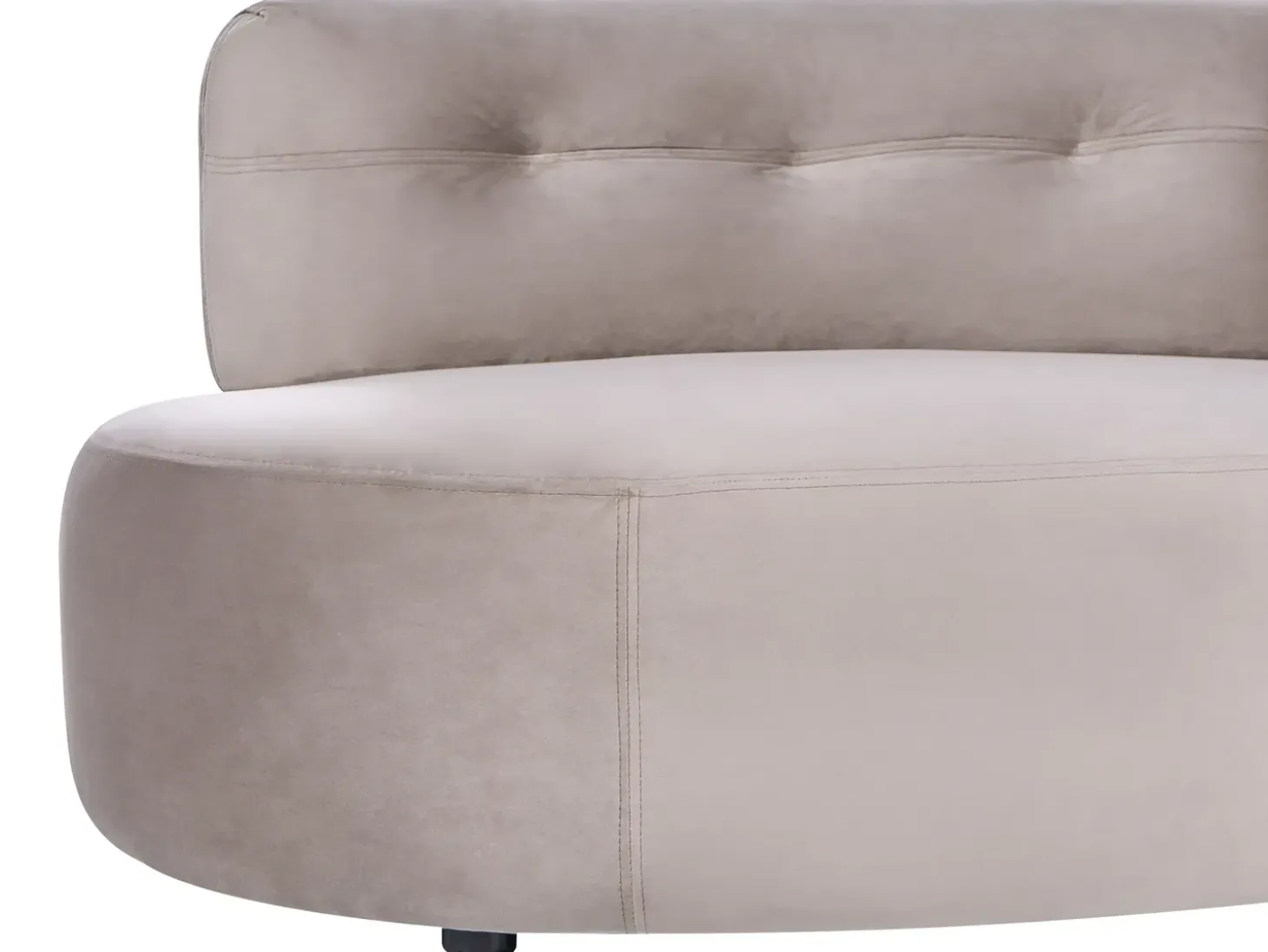 Best Sofa dla 3 osób LAERDAL Welur Beżowoszary Sofy Tapicerowane|Wszystkie Sofy