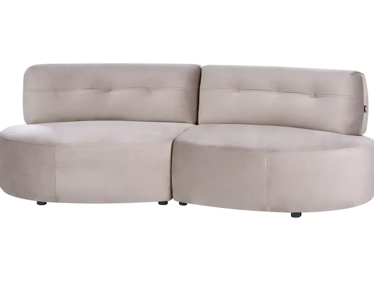 Best Sofa dla 3 osób LAERDAL Welur Beżowoszary Sofy Tapicerowane|Wszystkie Sofy