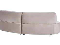 Best Sofa dla 3 osób LAERDAL Welur Beżowoszary Sofy Tapicerowane|Wszystkie Sofy