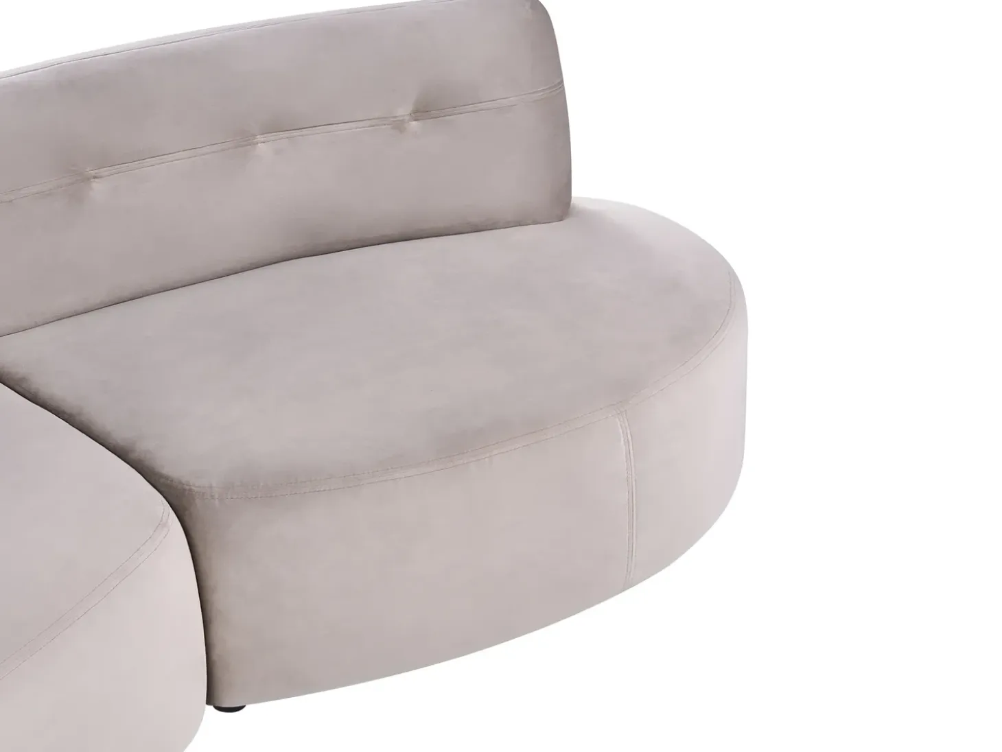 Best Sofa dla 3 osób LAERDAL Welur Beżowoszary Sofy Tapicerowane|Wszystkie Sofy