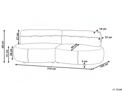 Outlet Sofa dla 3 osób LAERDAL Sofy Tapicerowane|Wszystkie Sofy