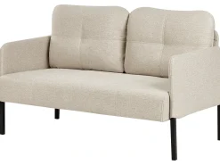 Discount Sofa dla 2 osób LAHTI Jasnobeżowy Sofy Tapicerowane|Sofy Dwuosobowe