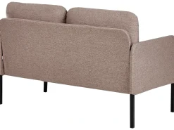 Outlet Sofa dla 2 osób LAHTI Jasnobrązowy Sofy Tapicerowane|Sofy Dwuosobowe