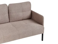 Outlet Sofa dla 2 osób LAHTI Jasnobrązowy Sofy Tapicerowane|Sofy Dwuosobowe