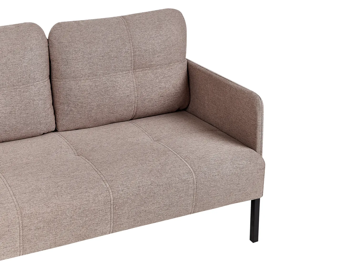 Outlet Sofa dla 2 osób LAHTI Jasnobrązowy Sofy Tapicerowane|Sofy Dwuosobowe